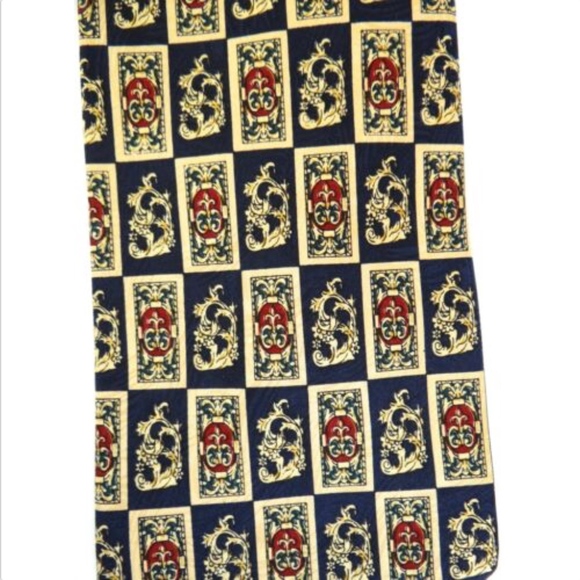 PIERRE BALMAIN PARIS Designer Silk Tie Black Gold - Picture 5 of 7